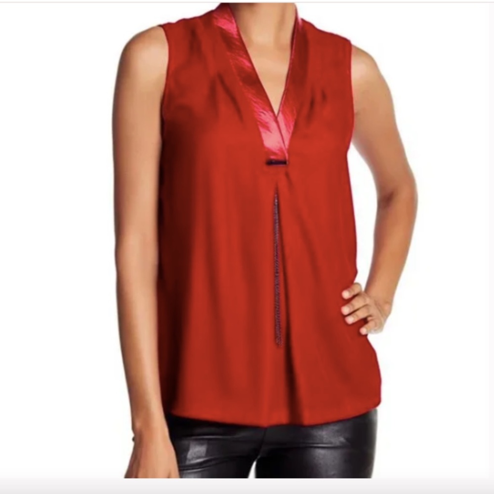 T TAHARI Lux Velvet  Sleeveless Top- XS